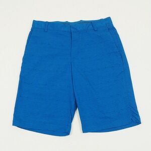 Nike Golf Flex Shorts Mens 28 Blue Striped Dri-Fit Flat Performance Cotton Blend
